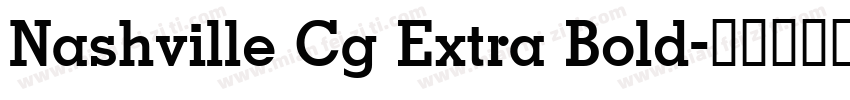 Nashville Cg Extra Bold字体转换